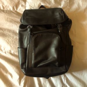 Black leather Coach backpack. Used 1-2 times. Like new condition.